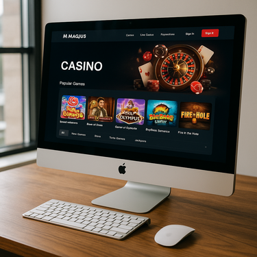 Magius Casino - Desktop Interface Design - Clean Navigation